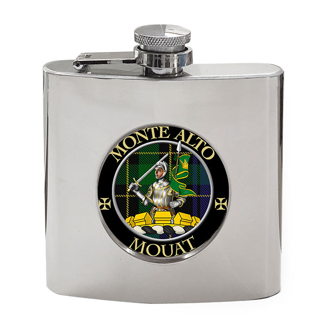 Mouat Scottish Clan Crest Hip Flask