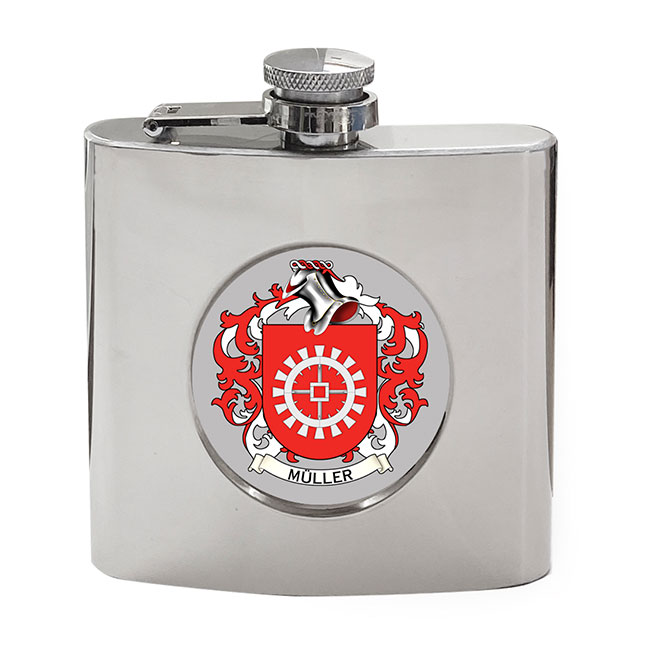 Müller (Germany) Coat of Arms Hip Flask