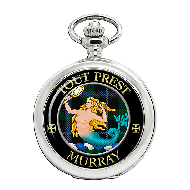 Murray (mermaid crest) Scottish Clan Crest Pocket Watch
