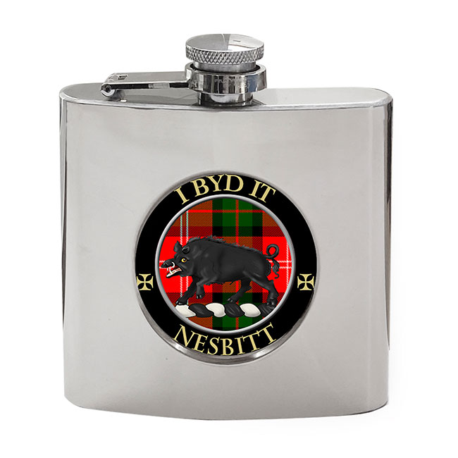 Nesbitt Scottish Clan Crest Hip Flask