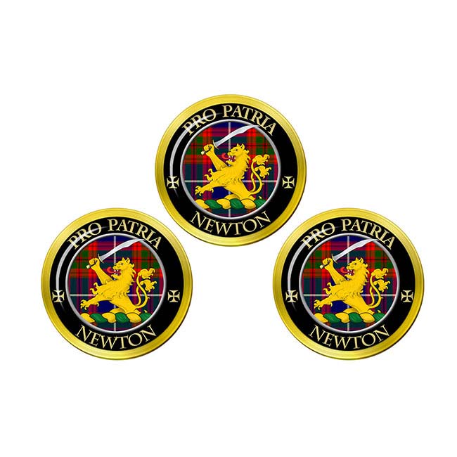 Newton Scottish Clan Crest Golf Ball Markers