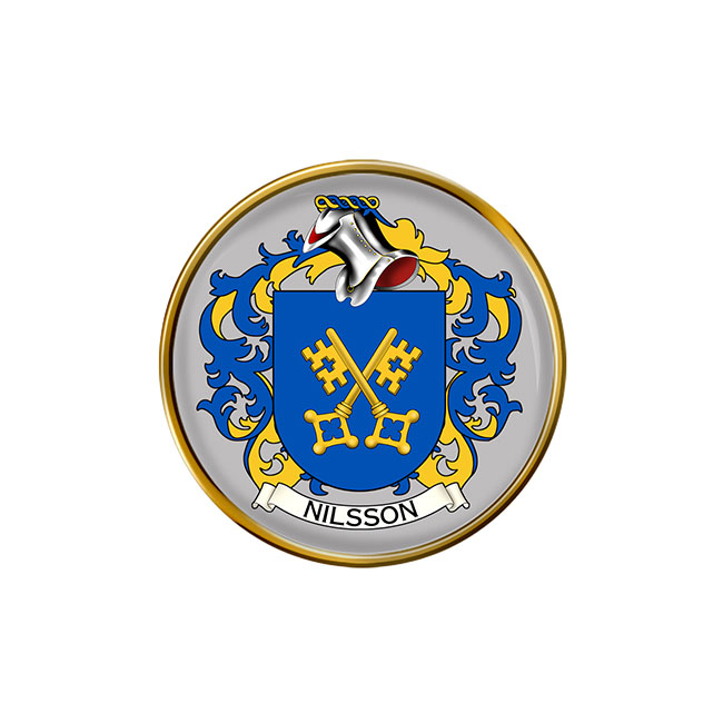 Nilsson (Sweden) Coat of Arms Pin Badge