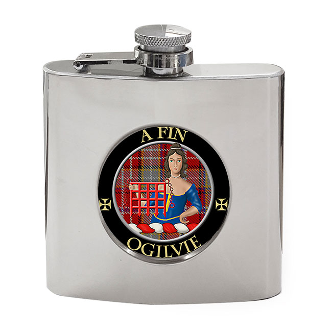 Ogilvie Scottish Clan Crest Hip Flask