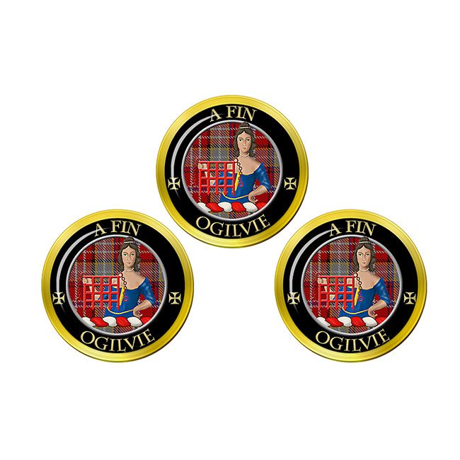 Ogilvie Scottish Clan Crest Golf Ball Markers
