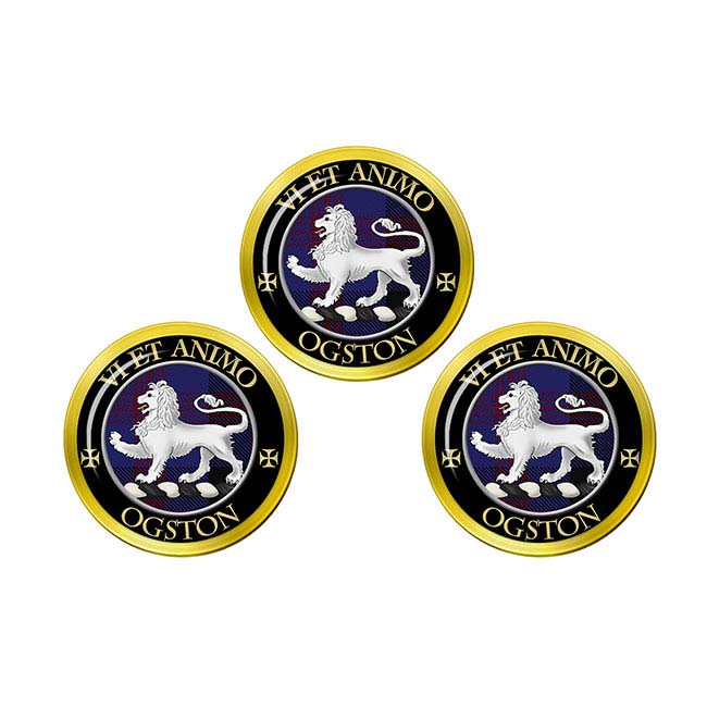 Ogston Scottish Clan Crest Golf Ball Markers