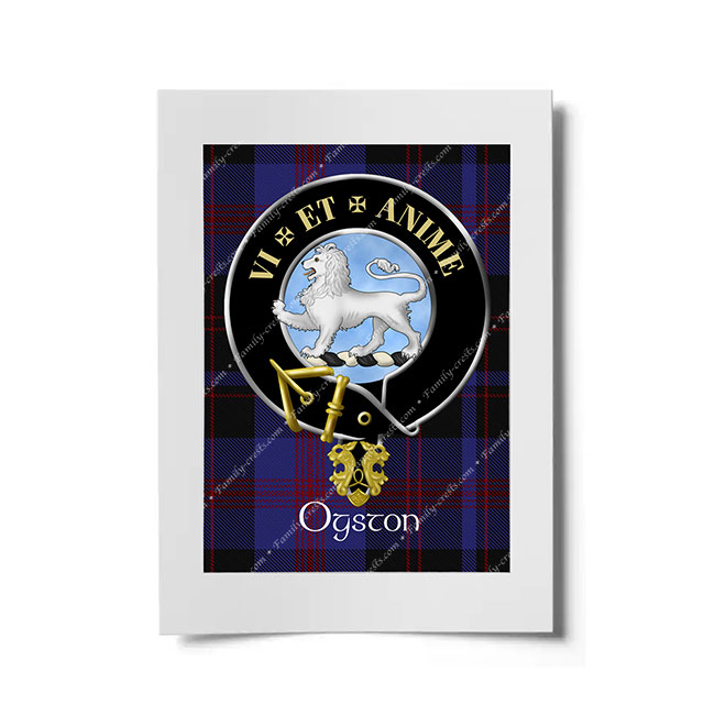 Ogston Scottish Clan Crest Ready to Frame Print
