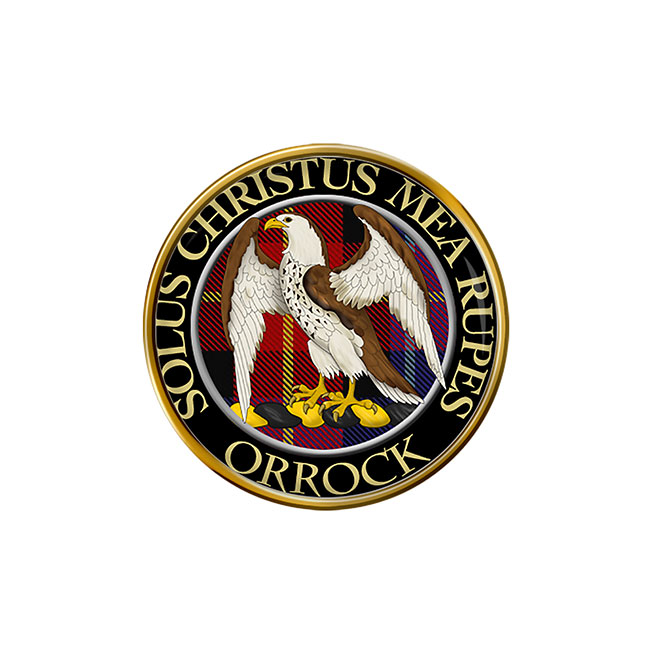 Orrock Scottish Clan Crest Pin Badge