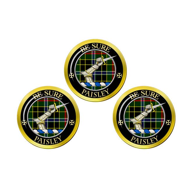 Paisley Scottish Clan Crest Golf Ball Markers