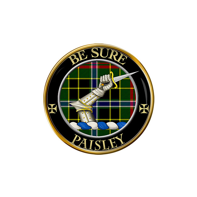 Paisley Scottish Clan Crest Pin Badge