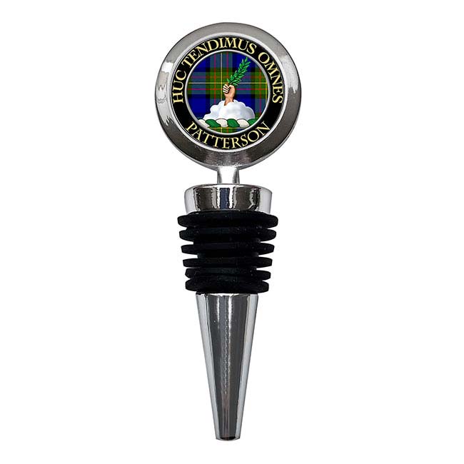 Patterson Scottish Clan Crest Bottle Stopper