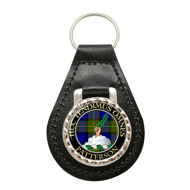 Patterson Scottish Clan Crest Leather Key Fob