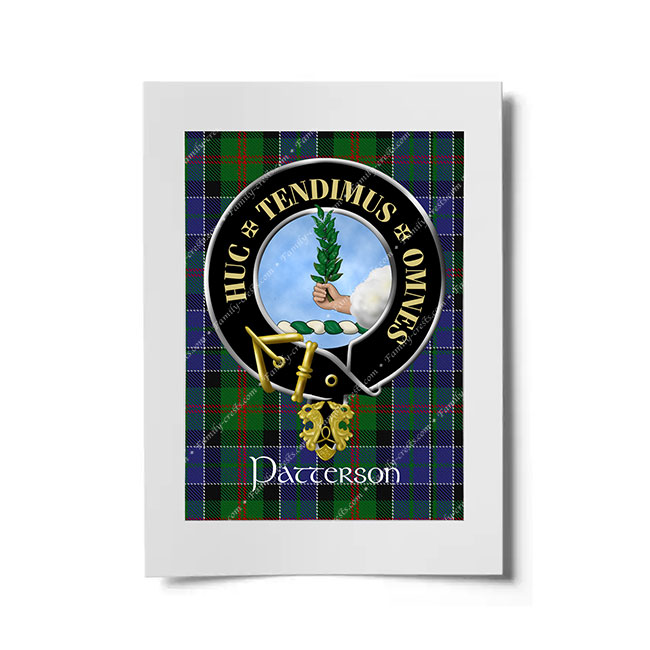 Patterson Scottish Clan Crest Ready to Frame Print