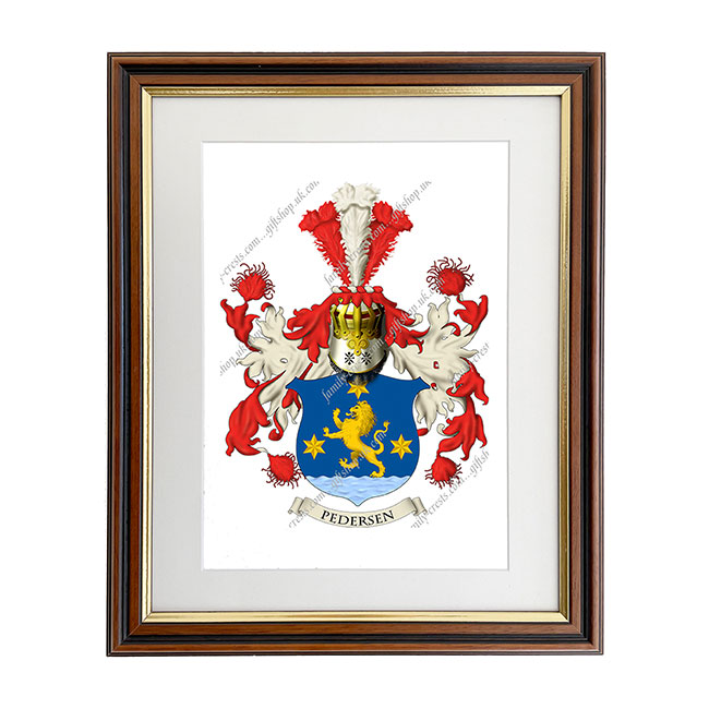 Pedersen (Denmark) Coat of Arms Framed Print