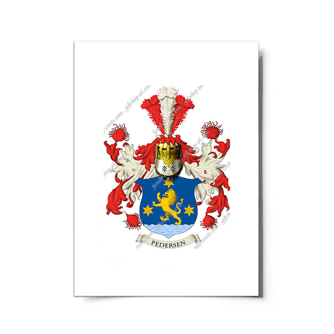 Pedersen (Denmark) Coat of Arms Print