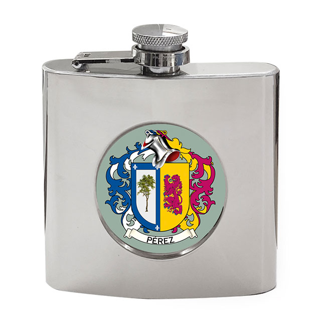 Perez (Spain) Coat of Arms Hip Flask