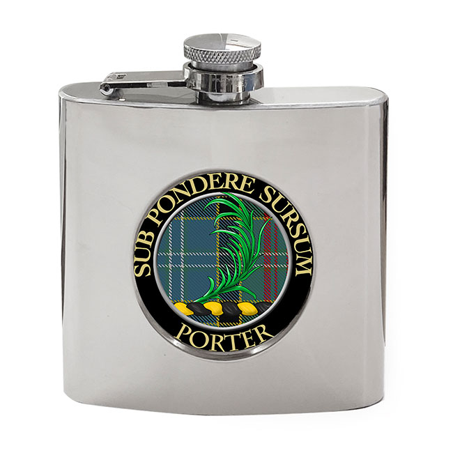 Porter Scottish Clan Crest Hip Flask