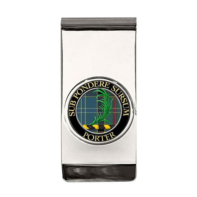 Porter Scottish Clan Crest Money Clip