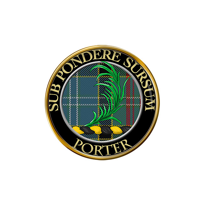 Porter Scottish Clan Crest Pin Badge