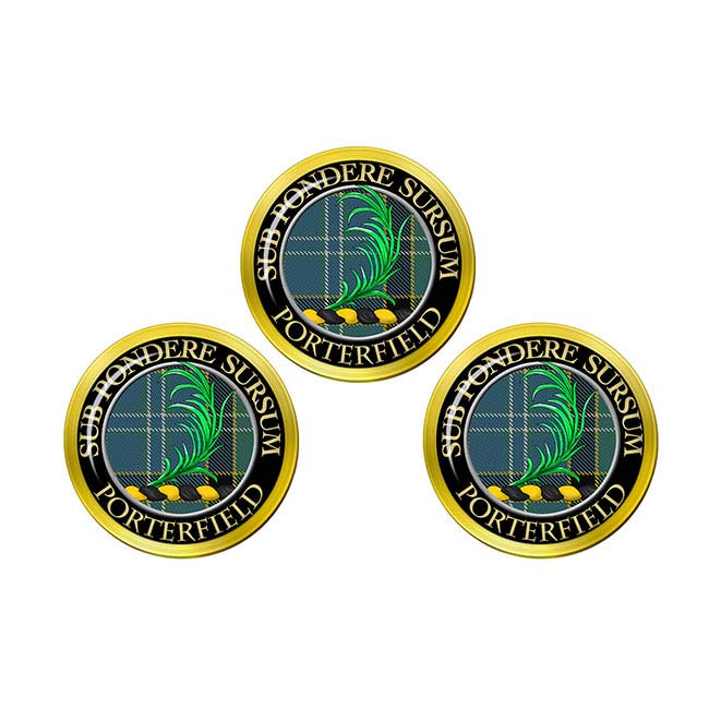 Porterfield Scottish Clan Crest Golf Ball Markers