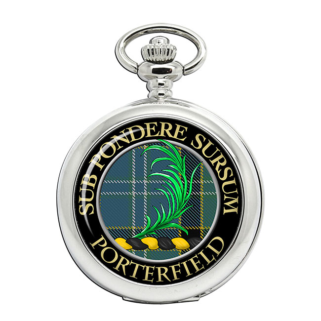 Porterfield Scottish Clan Crest Pocket Watch