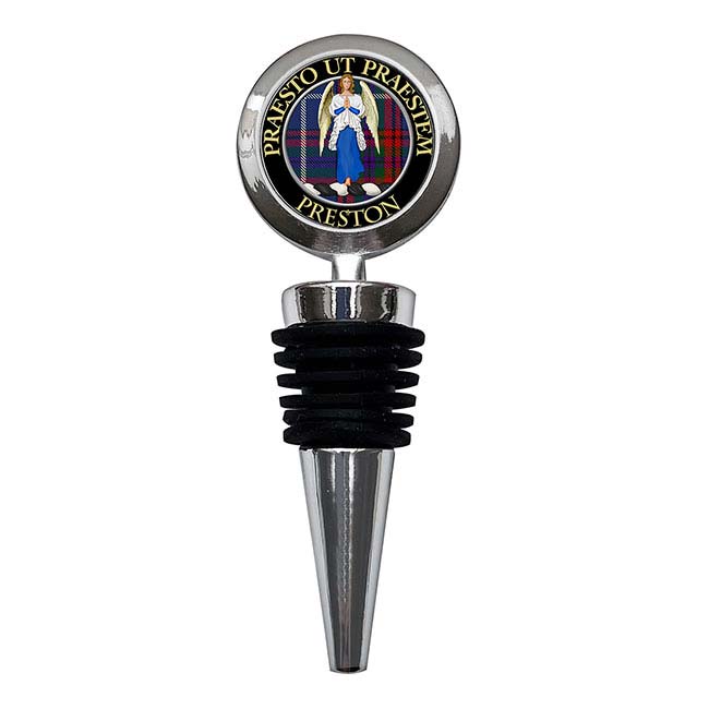 Preston Scottish Clan Crest Bottle Stopper