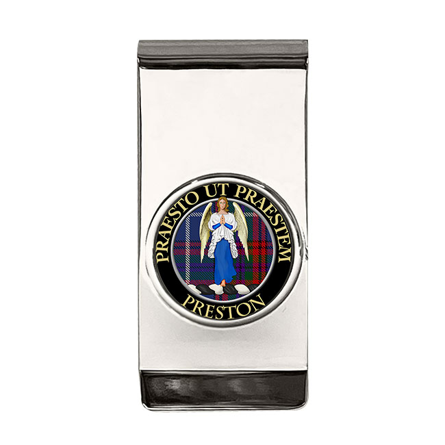 Preston Scottish Clan Crest Money Clip