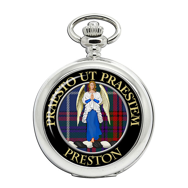 Preston Scottish Clan Crest Pocket Watch