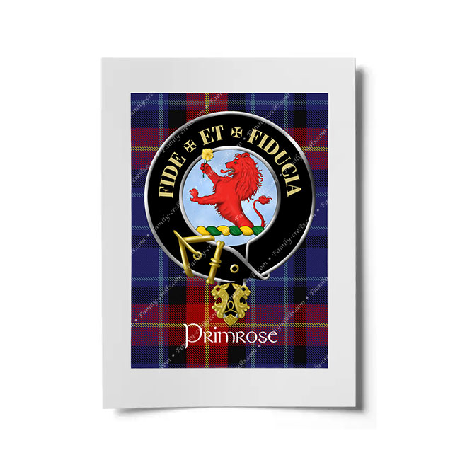 Primrose Scottish Clan Crest Ready to Frame Print