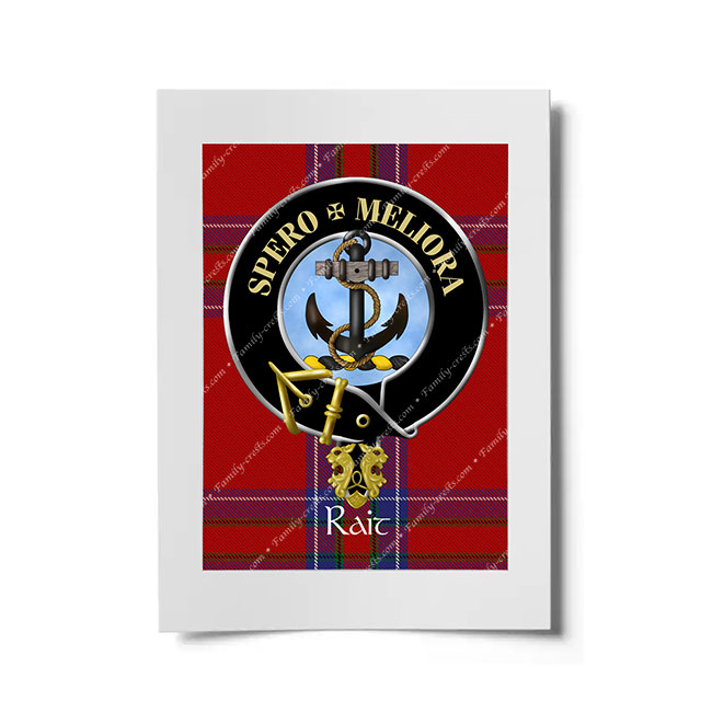 Rait Scottish Clan Crest Ready to Frame Print