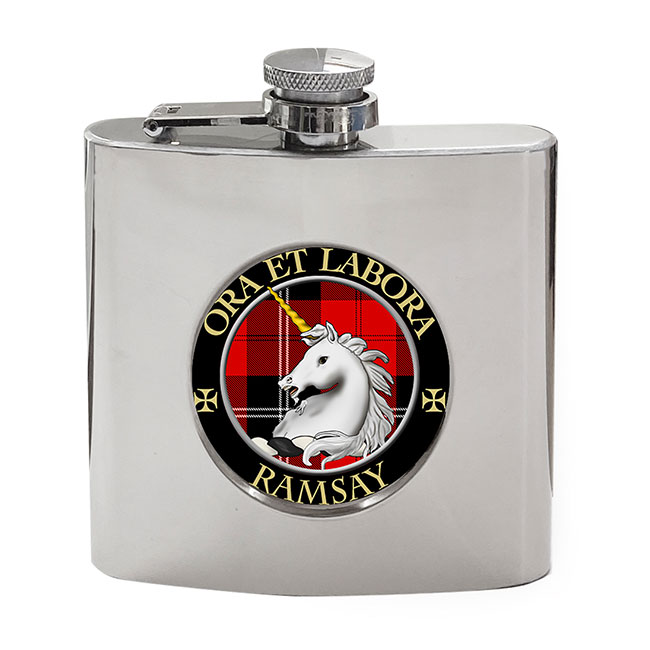 Ramsay Scottish Clan Crest Hip Flask