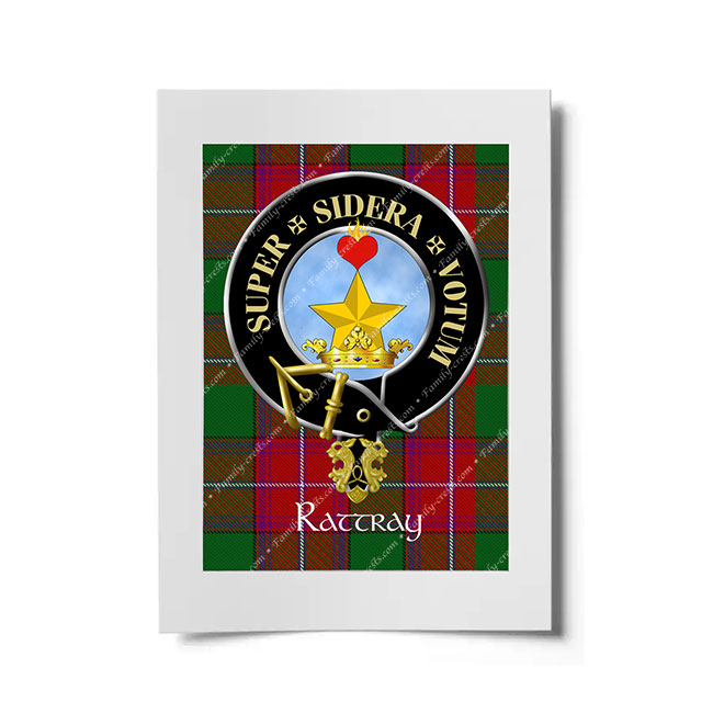 Rattray Scottish Clan Crest Ready to Frame Print