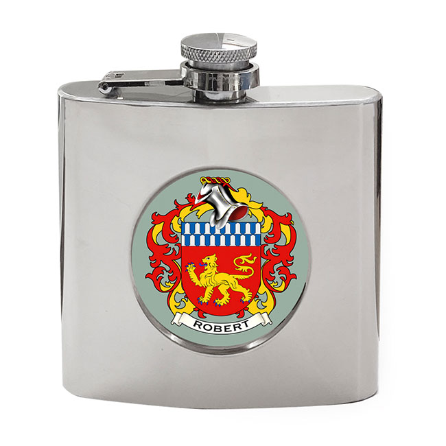 Robert (France) Coat of Arms Hip Flask