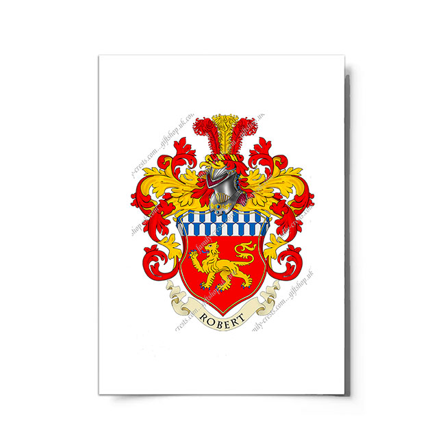 Robert (France) Coat of Arms Print