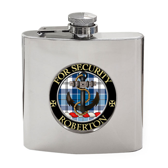 Roberton Scottish Clan Crest Hip Flask