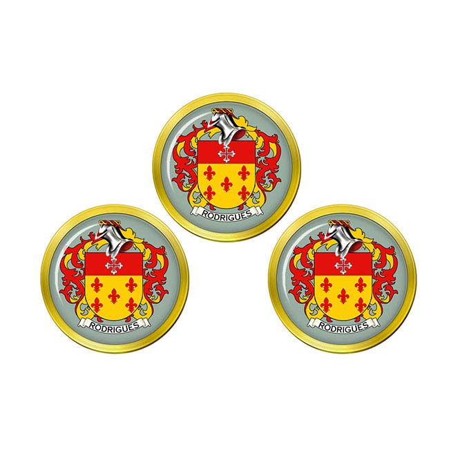 Rodrigues (Portugal) Coat of Arms Golf Ball Markers - Family Crests