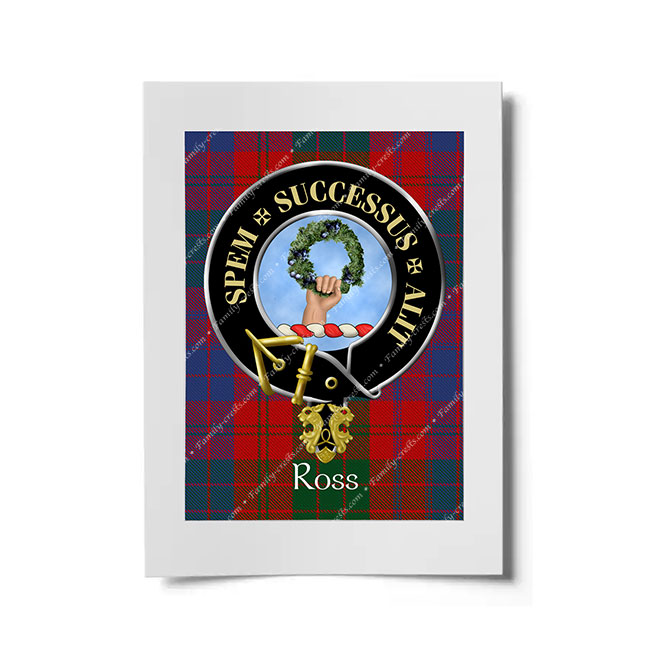 Ross Scottish Clan Crest Ready to Frame Print