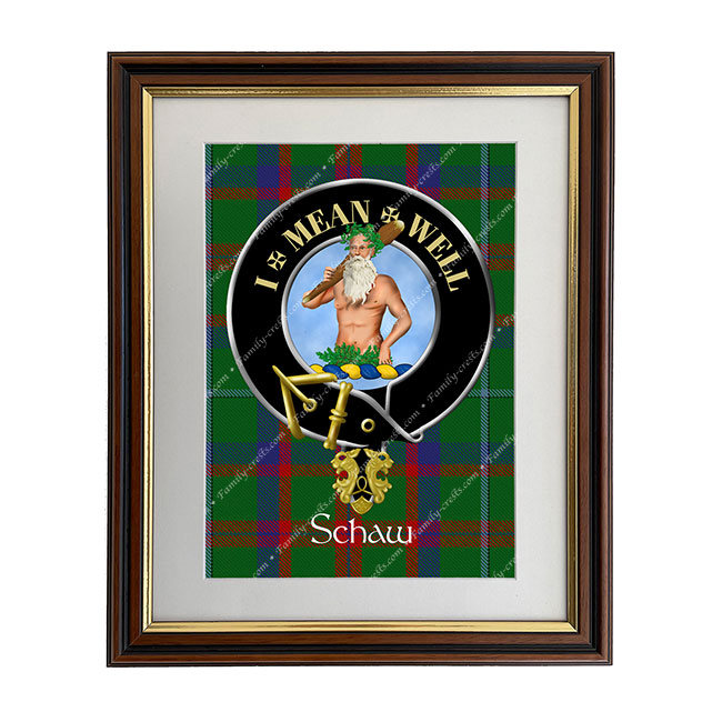 Schaw Scottish Clan Crest Framed Print