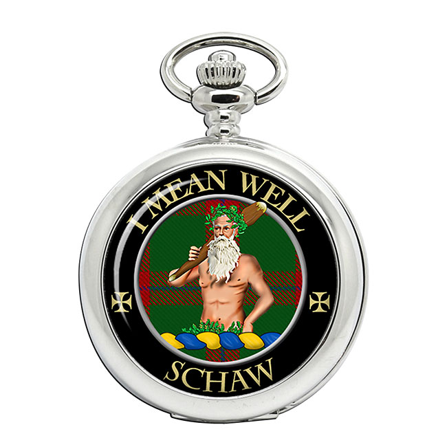 Schaw Scottish Clan Crest Pocket Watch