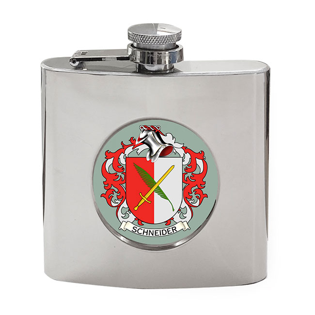 Schneider (Germany) Coat of Arms Hip Flask