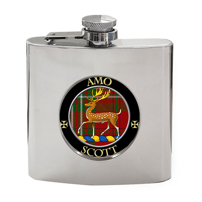 Scott Scottish Clan Crest Hip Flask