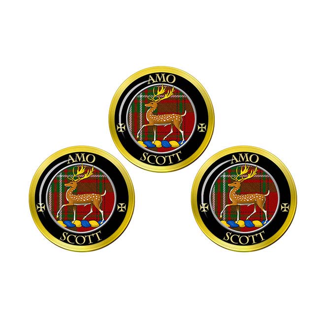 Scott Scottish Clan Crest Golf Ball Markers