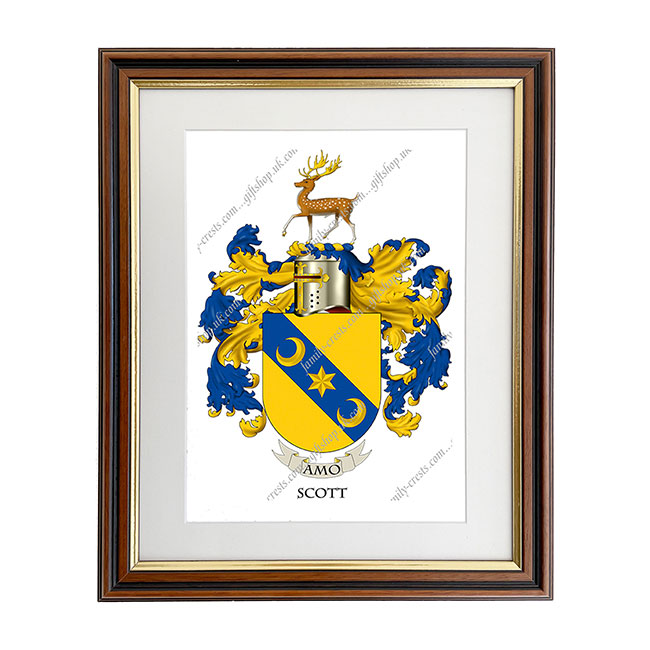 Scott (Scotland) Coat of Arms Framed Print