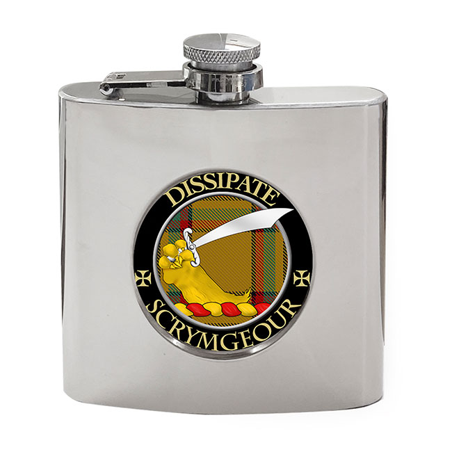 Scrymgeour Scottish Clan Crest Hip Flask