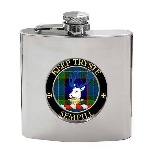 Sempill Scottish Clan Crest Hip Flask