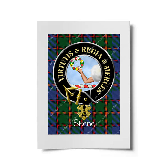 Skene Scottish Clan Crest Ready to Frame Print