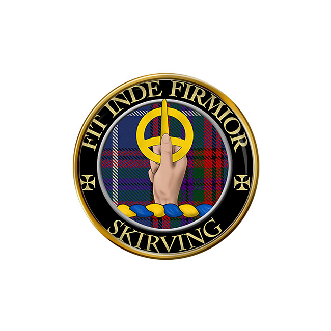 Skirving Scottish Clan Crest Pin Badge