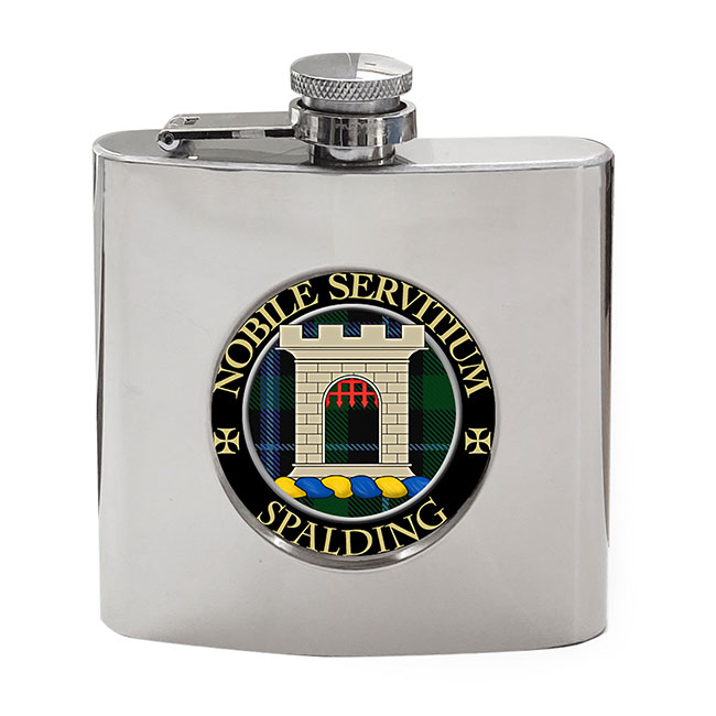 Spalding Scottish Clan Crest Hip Flask