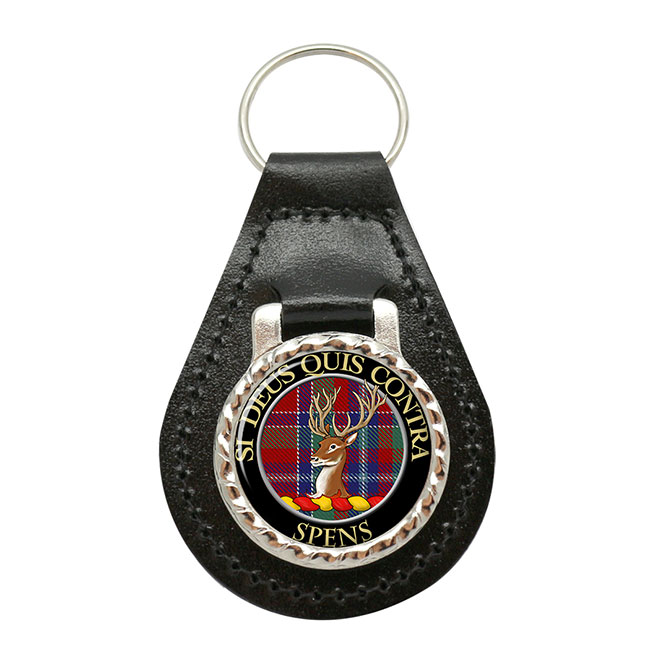 Spens Scottish Clan Crest Leather Key Fob