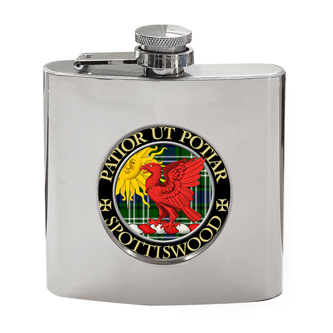 Spottiswood Scottish Clan Crest Hip Flask