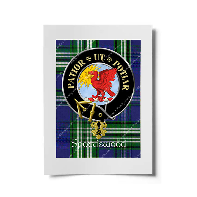 Spottiswood Scottish Clan Crest Ready to Frame Print
